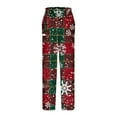 thumbnail image 4 of Tnhcen Women's Christmas Flannel Pajama Pants Soft Warm Sleepwear Elastic Waist Drawstring Pockets Casual Lounge Wear Christmas Print Winter Warmth for Women S-2XL, 4 of 6