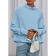 thumbnail image 3 of Suéter PRETTYGARDEN Azul con Cuello Alto y Mangas Murciélago Talle S, 3 of 8