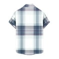 thumbnail image 5 of Womens Plaid Shirts Short Sleeve Button Down Shirt Casual Basic Tops Plus Size Tunic T Shirt, 5 of 5
