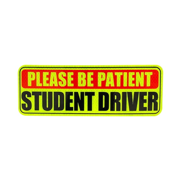 Student Driver For Car Be Patient Student Driver Boys And Girls New Student Driver Sticker Warning Reflective Signs Reusable Movable