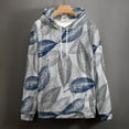 thumbnail image 6 of Navy Blue Grey Leaf Oversized Hoodies for Women Pullover Womens Clothes with Pocket Mens Ultimate Pullover Hoodie Sweatshirt S-6XL, 6 of 8