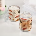 thumbnail image 5 of Clear Storage Jar 2.75x 4.13 Inches One Sizex2 Cotton Swabs Cans Translucent Plasticental Floss Cans Cotton Pads Cans Bathroom Canisters Brown Mushroom, 5 of 7