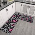 thumbnail image 2 of Gray and Pink Of Leopard Print Kitchen Rugs Sets Of 2,Anti Fatigue Kitchen Mat Rugs Non Slip Washable,Decorative Kitchen Floor Mats for Kitchen,Sink,Laundry,17"x30"+17"x47", 2 of 7