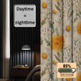 thumbnail image 3 of Spring Daisy Blackout Curtains for Bedroom/Living Room, Pinch Pleated Black Out Curtains, Country Vintage Yellow White Floral Leaf Plaid Room Darkening Window Drapes with Hooks 2 Panels, 59"x70", 3 of 8