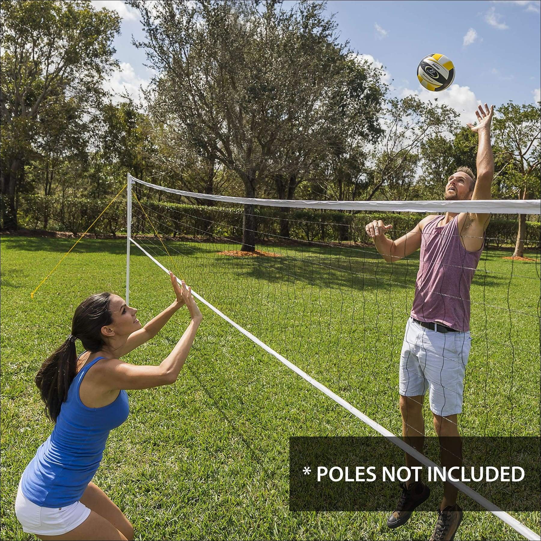 Filet De Volleyball Extérieur Eastpoint 32′ X 3′ – Robuste, Neuf Sous Emballage, Noir Et Blanc
