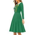 thumbnail image 2 of FKELYI Xmas Santa Women Dress Size 4XL Soft Formal Christmas Dresses for Women Elastic Green Ladies A Line Dresses Knee Length, 2 of 4