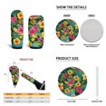 thumbnail image 6 of Yuyamidu Colorful Hibiscus Car Seat Covers Full Set of 15 Palm Leaves Car Floor Mats Steering Wheel Cover Safe Belt Pads Handbrake Cover Set Coasters, 6 of 6