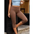thumbnail image 6 of LMLYSoH Women's Slim Fit Capri Pants Dot Print Leggings Elastic Waistband Cropped Trousers for Party, Daily Wear, 6 of 9