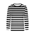 thumbnail image 6 of ZUKMRJPC Women's Casual Long Sleeve Shirts Fashion Striped Loose Crewneck Soft Breathable Lightweight Daily Wear Basic Cotton Tee Tops, 6 of 7