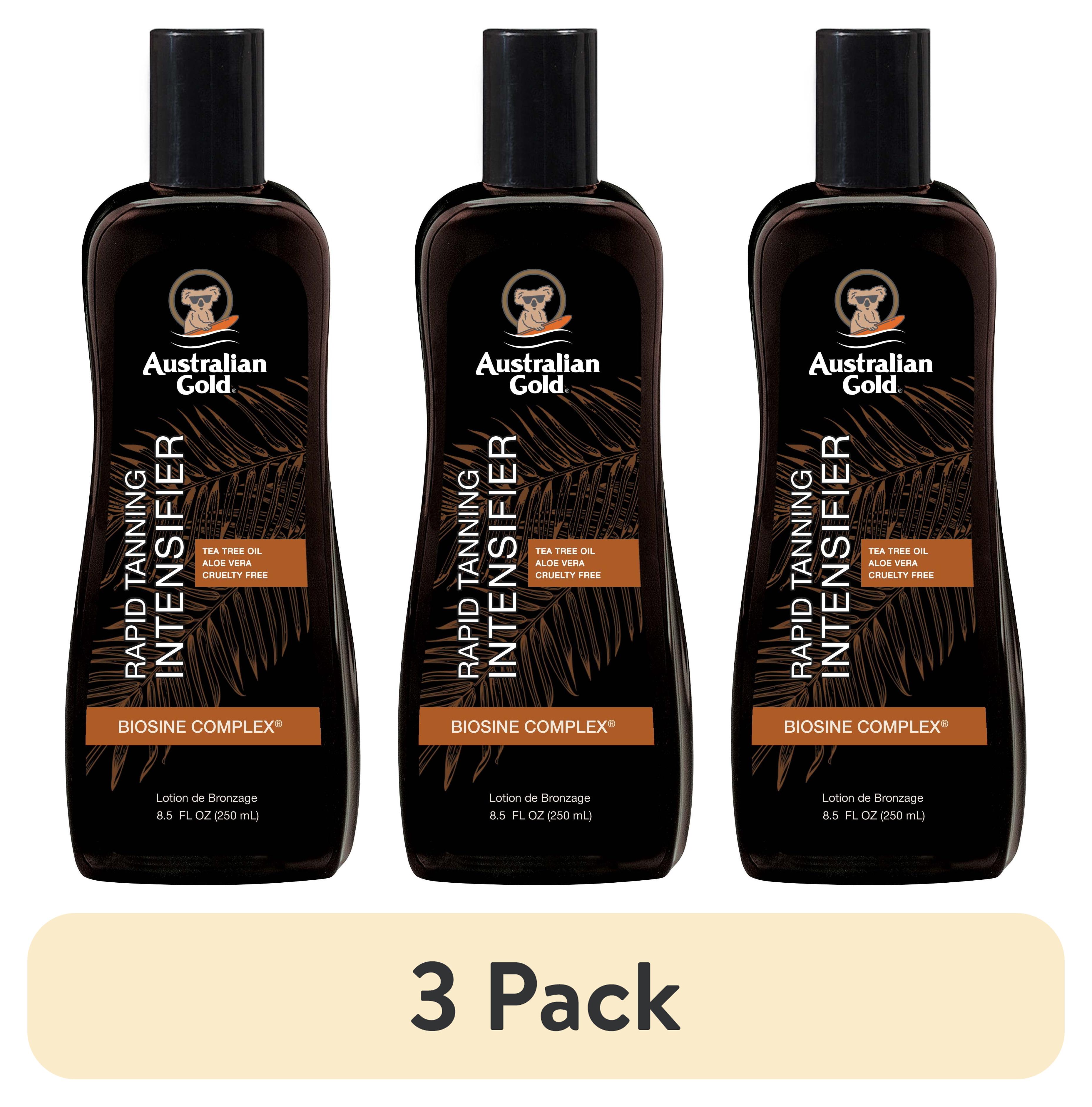 (3 pack) Australian Gold Rapid Tanning Intensifier Lotion with Aloe Vera and Vitamin E, 8.5 Fl. Oz
