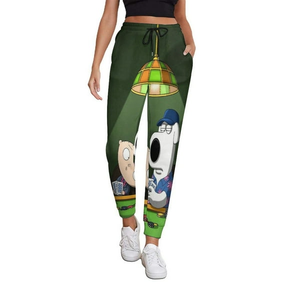 Women Fam-ily Guy Jogger Sweatpants Stylish Loose Drawstring 3D Print Gym Sport Pants