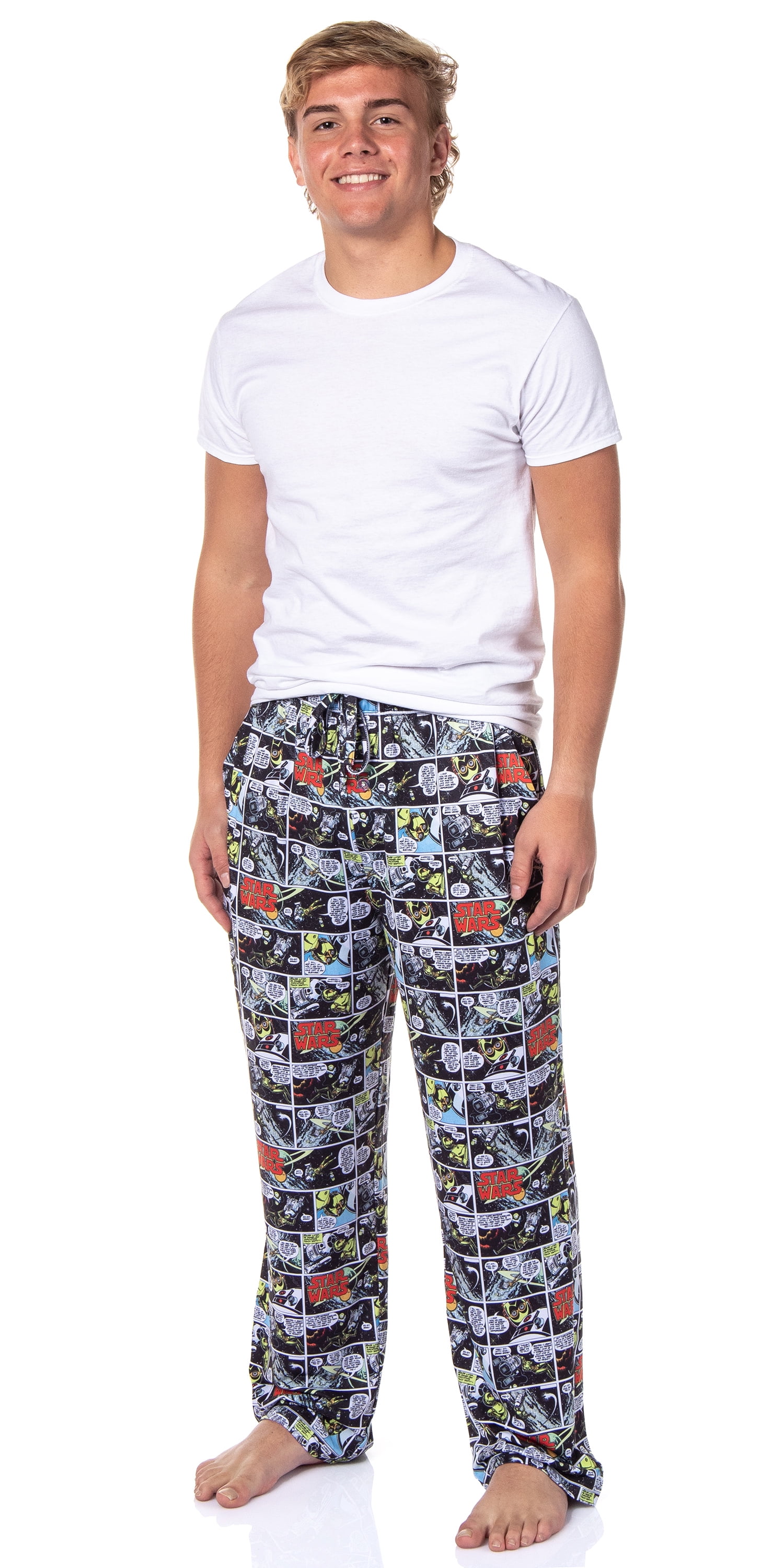 Star Wars Mens Movie Film R2 D2 C 3PO Retro Comics Sleep Pajama Pants Walmart