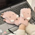 thumbnail image 3 of Guantes calefactables USB Little Bear para mujer y hombre, guantes de invierno cálidos para portátil (rosa), calentadores de manos sin dedos con calefacción total y parcial, 3 of 4