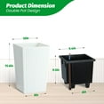 thumbnail image 2 of Garvee 15.6" Tall Planter Pots Set of 2, Rattan style, Tray & Water Level Monitor, White, 2 of 9