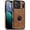 Brown, variant on For Apple iPhone 18 Pro Max / iPhone 17 Pro Max Case, PU Premium Leather Slim Shockproof Cover, Brown