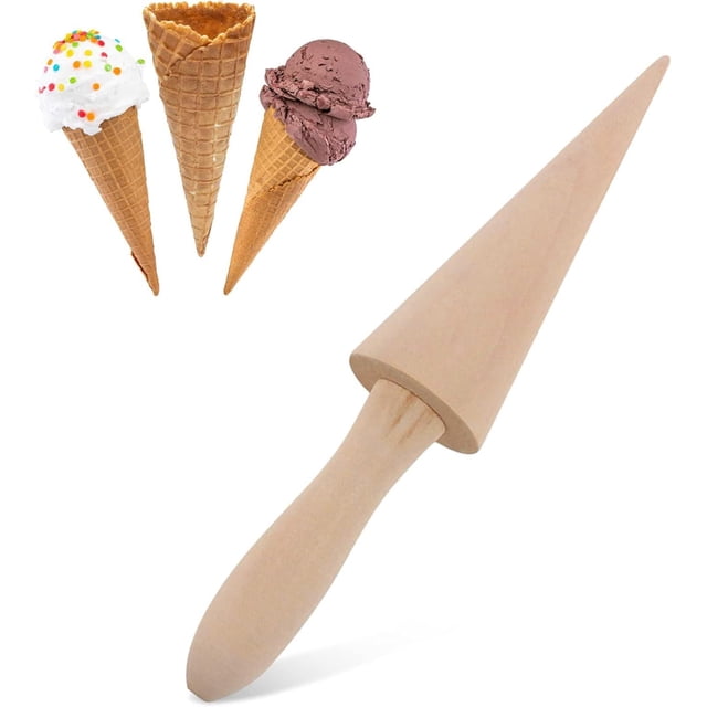 Molde para hacer conos de helado, molde de madera para hacer conos de barquillo, molde para hacer galletas