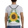thumbnail image 2 of Kdxio Sunflowers (2) Print Drawstring Backpack Bag,Waterproof Draw String Back Sack, Gym Drawstring Bags Swim Bag For Unisex, 2 of 9