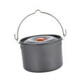 thumbnail image 3 of Colaxi Casserole de Camping Casserole Suspendue d'Extérieur 4 L Marmite à Soupe en Aluminium Grande Capacité Casserole de Cuisson avec Couvercle pour Pêche Voyage Sac à Dos Orange, 3 of 8