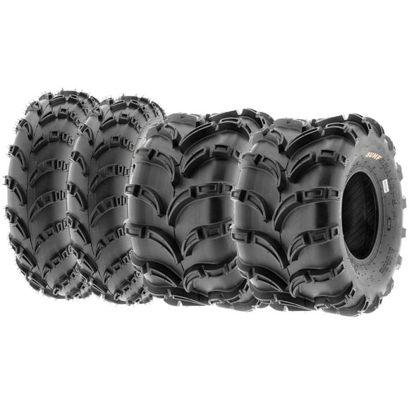 Set of 4 SunF A028 Off-Road ATV UTV Mud Tires 23x7-10 Front & 22x12-9 Rear, 6 PR, Tubeless