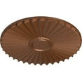 thumbnail image 3 of Ekena Millwork 19 3/4"OD x 1 3/8"P Shakuras Ceiling Medallion (For Canopies up to 5"), Hand-Painted Polished Copper, 3 of 5