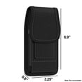 thumbnail image 4 of CoverON Holster for TCL 50 XE Nxtpaper ION X 30 LE 10 Pro HMD Skyline Vibe Sony Xperia 1 10 AT&T Calypso Fairphone Nothing 3 3a 5G Phon Cell Phone Case Belt Clip Card Holder Vertical Nylon Pouch Bag, 4 of 7