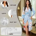 thumbnail image 6 of Yuyamidu Cherry Blossom Womens Bath Robes Female Kimono Robe for Women Plus Size L Lightweight Nightgowns Girls Loungewear Dress Soft Long Bathrobe, Blue, 6 of 7