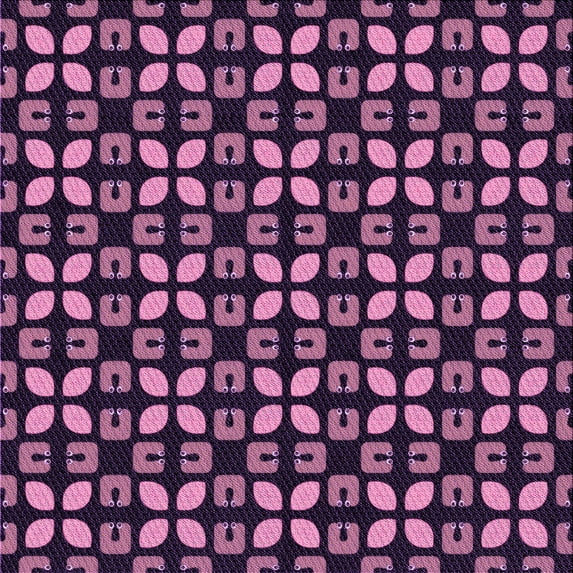 Ahgly Company Machine Washable Indoor Square Transitional Dark Hot Pink Area Rugs, 7' Square