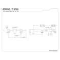 thumbnail image 5 of Kingston Brass KS8058DKL Kaiser Two-Handle Wall Mount Roman Tub Faucet, Brushed Nickel, 5 of 7