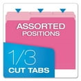 thumbnail image 2 of "Colored File Folders, 1/3-Cut Tabs: Assorted, Letter Size, Pink/Light Pink, 100/Box | Bundle of 2 Boxes", 2 of 5
