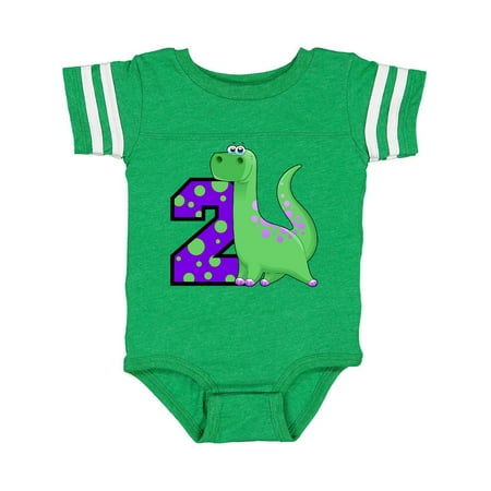 

Inktastic 2nd Birthday Dinosaur Gift Baby Boy Bodysuit