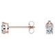 thumbnail image 2 of Aros Minimalistas de Diamantes de Talla Pera de 0,75 Quilates JeenMata Baño de Oro Rosa de 18 K sobre Plata, 2 of 5