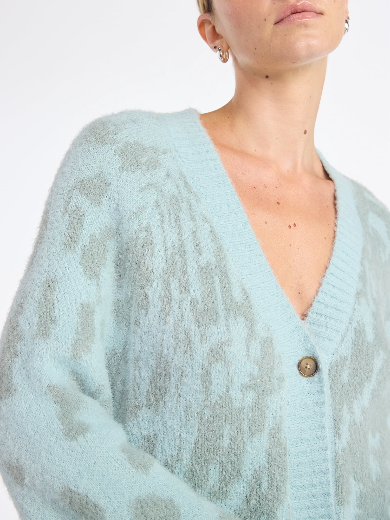Scoop Women's and Women's Plus Oversized Cardigan Sweater, Lightweight, Sizes XS-4X