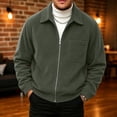 thumbnail image 2 of Men's Corduroy Jacket Sevevn Classic Soft Corduroy Zip Up Turn Down Collar Long Sleeve Chest Pocket Regular Fit Casual Coat Outwear for Daily Wear, 2 of 9