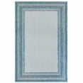 thumbnail image 1 of Trans-Ocean Imports CRES8842504 7 ft. 10 in. Square Liora Manne Carmel Multi Border Indoor & Outdoor Rug Wilton Woven Square Rug - Aqua, 1 of 1