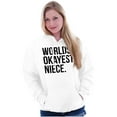 thumbnail image 3 of Worlds Okayest Niece Family Love Women Plus Size Graphic Pullover Hoodie Brisco Brands 4X, 3 of 4