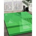 thumbnail image 3 of Ahgly Company Machine Washable Indoor Rectangle Transitional Neon Green Area Rugs, 6' x 9', 3 of 7