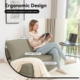 thumbnail image 3 of Folding Sofa Bed, Convertible Sleeper Chair with Pillow, Twin Memory Foam Fold Out Couch with Backrest for Living Room, Green, 3 of 7