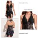 thumbnail image 3 of Split Swimsuit, Backless Irregular Mesh Hem Bikini Set Comfortable For Beach ANGGREK Cocina, Decoración y Otros, 3 of 5