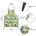 thumbnail image 3 of Yellow Lemon Fruit Branches White Pattern Kids Aprons for Girls and Boys,Adjustable Neck Strap Toddler Aprons for Kids Cooking Baking, 3 of 6