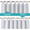 thumbnail image 3 of DONGPAI Patio Curtains Outdoor Extra Wide, Detachable Top Waterproof Outdoor Blackout Curtains Drapes for Porch Pergola Gezebo, 1 Panel, 100''x 96'', Grayish White, 3 of 7