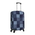 thumbnail image 3 of Easygdp Blue Gingham Buffalo Check Print Elastic and Washable Suitcase Protective Cover with Hidden Zipper Fits 18-32 inch Luggage -X-Large, 3 of 9