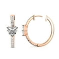 thumbnail image 3 of Diamond Hoop Earring | 4 Carat IGI Certified Heart Shape Lab Grown Diamond Hoop | 18K in Rose Gold | Moonlight Glow Elongated Hoop Lab Diamond Earrings | FG-VS1-VS2 Quality | Friendly Diamonds, 3 of 5