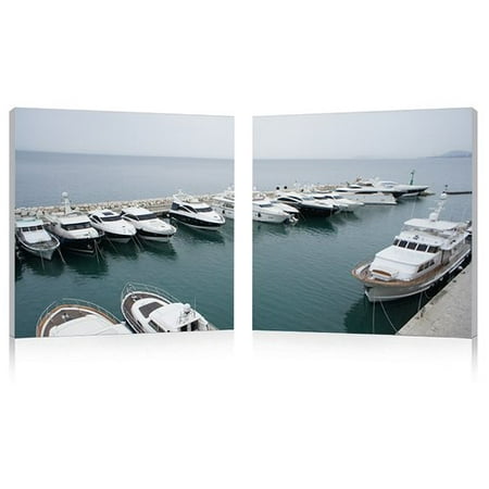 UPC 847321011502 product image for Yacht Congregation Mounted Print Diptych in Multicolor | upcitemdb.com