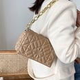 thumbnail image 6 of 2022 Fashion Plaid Shoulder Bag Thick Chain Underarm Bags For Women Brand Designer Handbags And Purses Ladies Crossbody black 23x14x6cm, 6 of 6