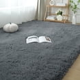 thumbnail image 1 of Fluffy Rug 160x200cm Bedroom Rugs: Shag Rug for Bedroom - Area Rug 160x200cm Gray Plush Fuzzy Soft Carpet for Living Room - Teenage Room Dorm Decor Carpets Gray Area Rug 160x200cm(Rectangular), 1 of 5