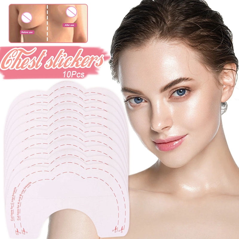 Stamens Chest Stickers,5 Pair Instant Boob Breast Lifts Invisible