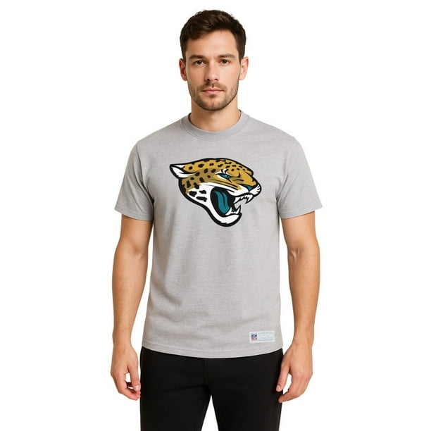 NFL Playera Aficionado Básica Jacksonville Jaguars Gris para Hombre, Talla Chica