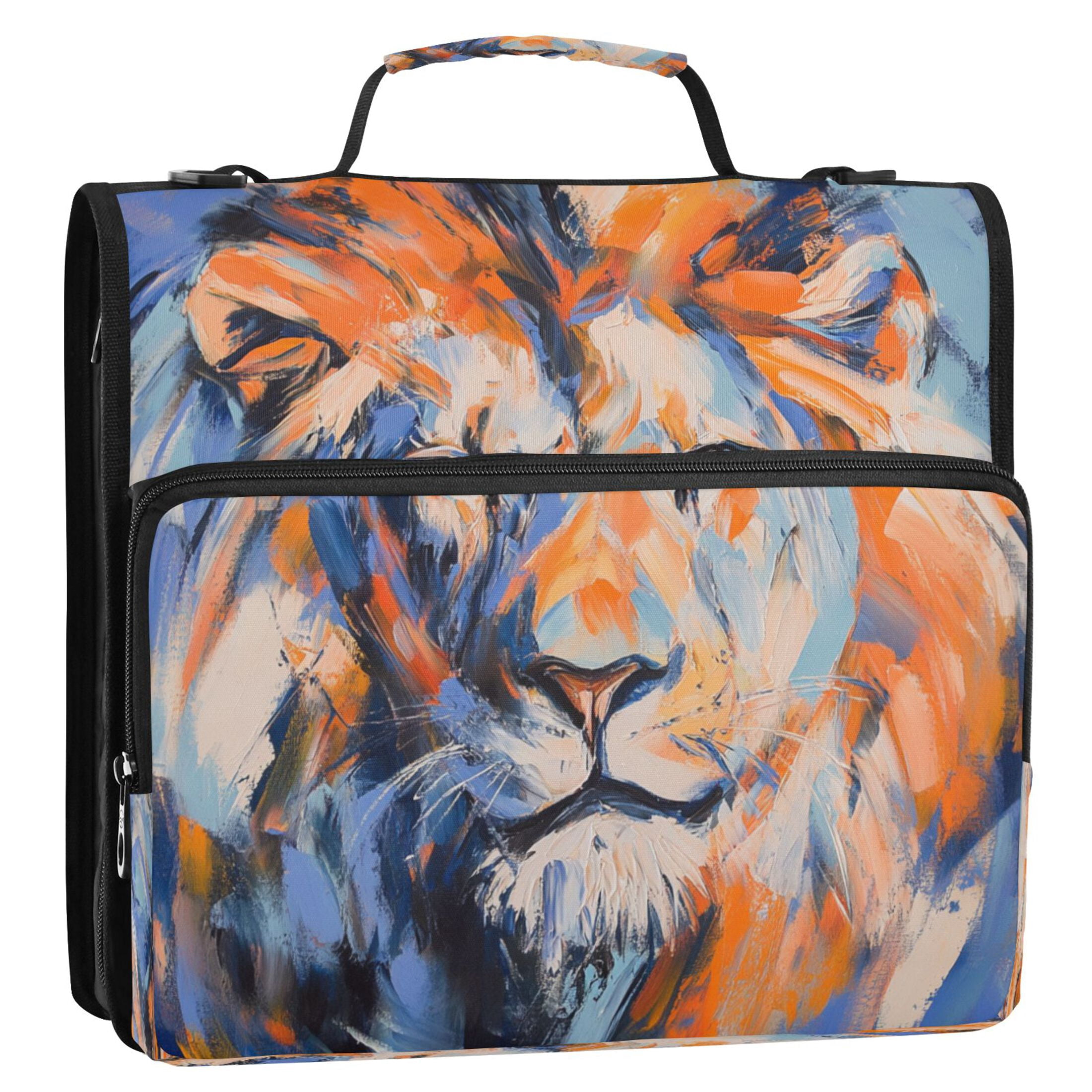 YAZAOO Zipper Binder trapper keeper Documents Organized Design Majestic Mane Printed