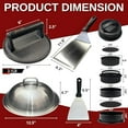 thumbnail image 2 of Smash Burger Press Kit: 7" Cast Iron Grill Press, 12" Melting Dome, 3-in-1 Patty Maker, 4.3" Spatula & 4" Scraper, Griddle Accessories for Blackstone, Grills, Flat Top, BBQ, Fry Pan$$Garden & Patio, 2 of 6