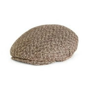 Stetson Men's Hat Dorfman Pacific Brown Herringbone Ivy Cap Large